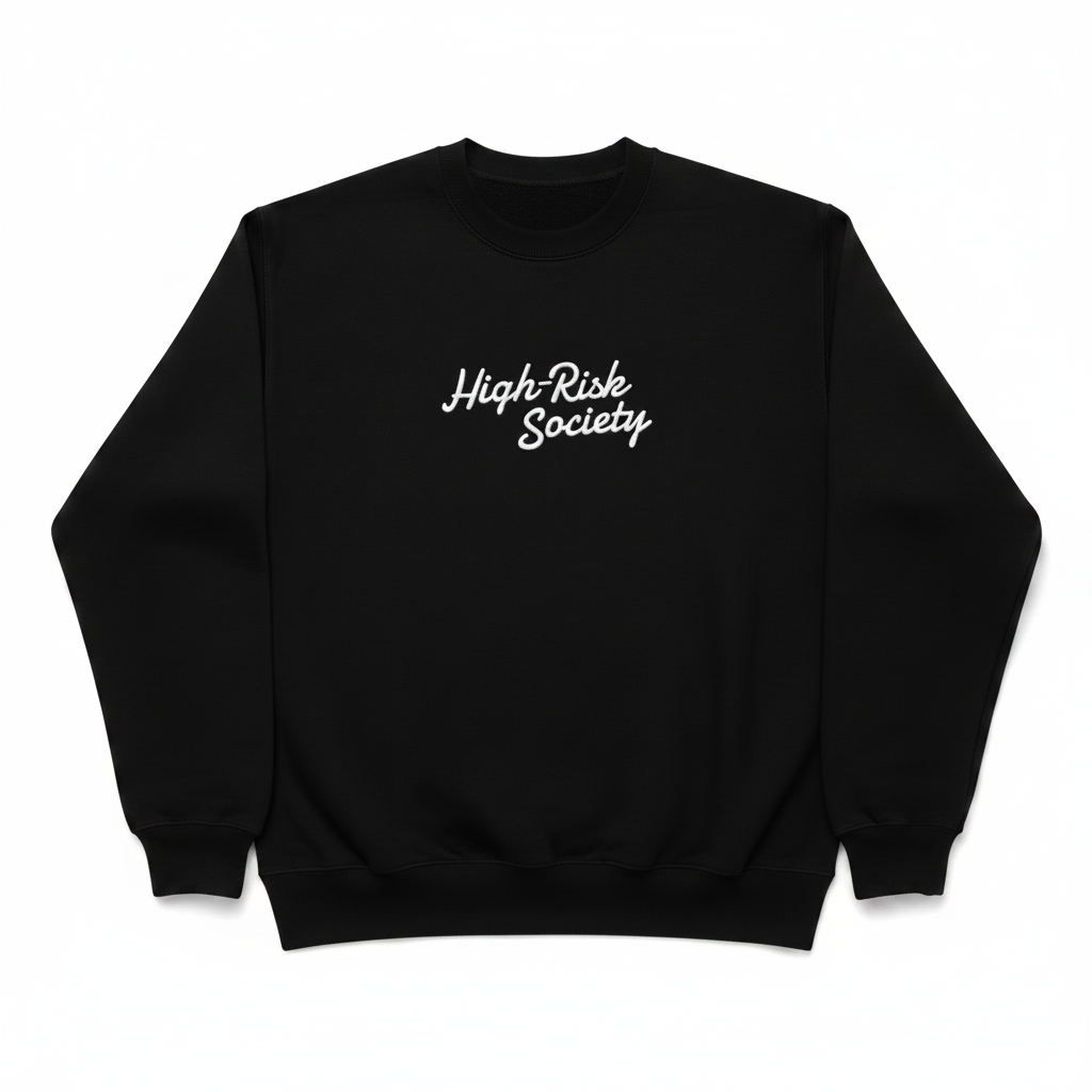 High-Risk Society Sweatshirt flat lay